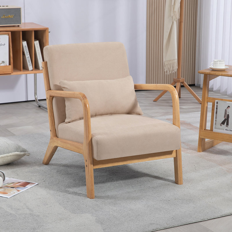 Fauteuil avec cadre en bois massif