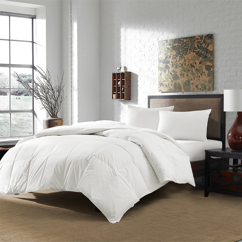 DOWNLITE White Duck Down Insert Hypoallergenic Comforter, Queen