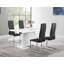 Chaises de salle à manger à dossier haut Cloots - chrome (ensemble de 4)-110098549