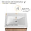Meuble-lavabo mural double 72 po avec lavabo en résine Vowar, 8 portes à fermeture douce et une armoire latérale
