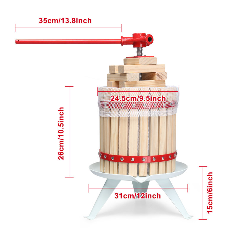 Pressoir à fruits en bois 4,75 gallons