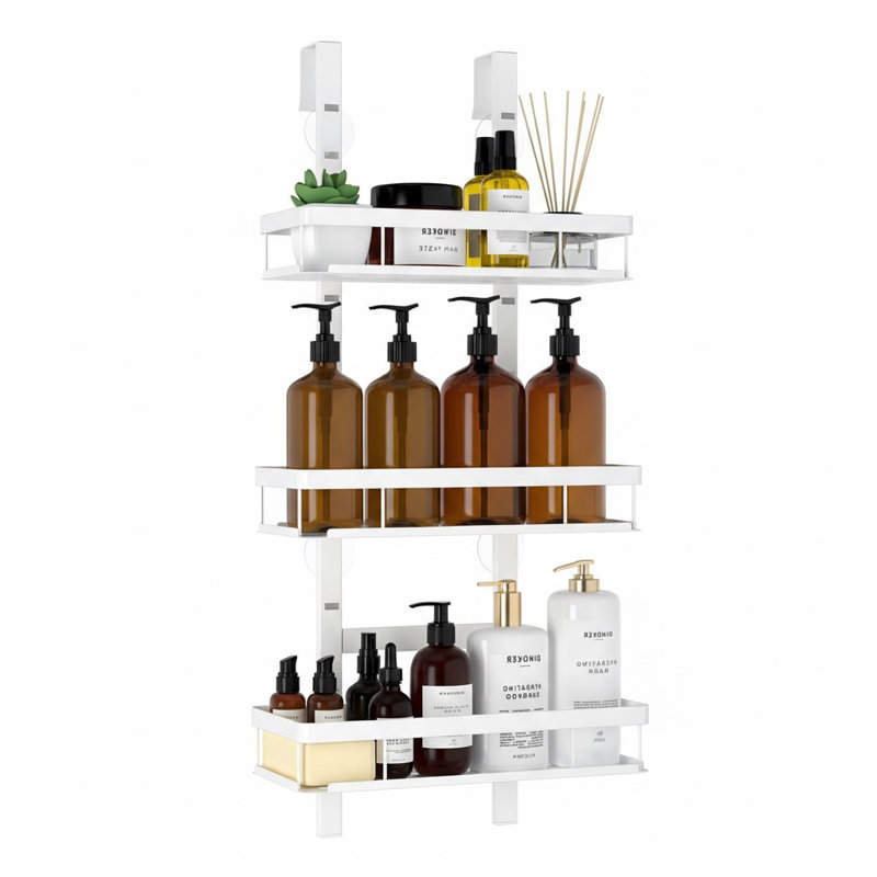 Over-the-Door Bath Caddy, White
