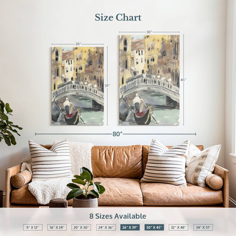 Aime Along The Venice Canal, 39" H x 26" W