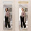 Miroir de porte blanc 47 po x 16 po