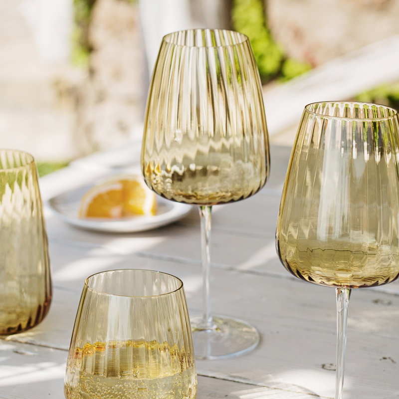 Francesca Wine Glass, Yellow