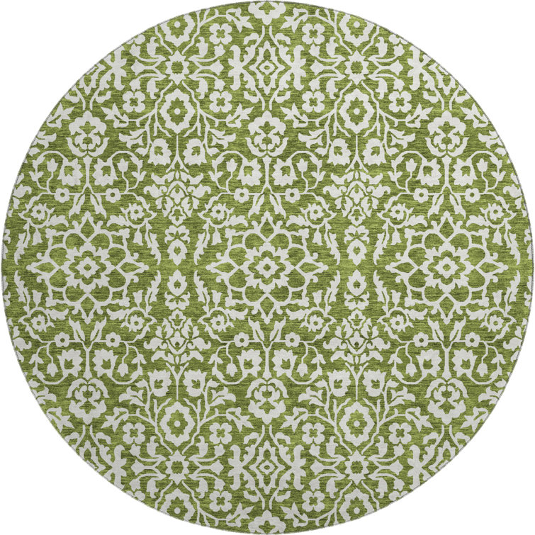 Premium Machine Washable Prisco Olive Rug