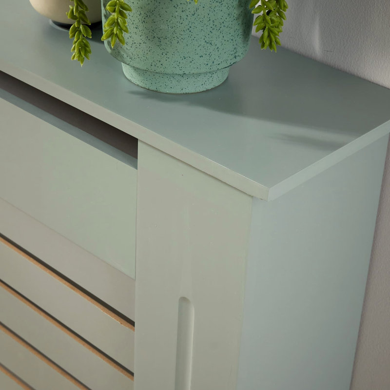 Mathusan Radiator Cover, 81.5cm H x 111.5cm W x 19cm D, Whte