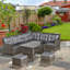 Hayrulla 6 Piece Rattan Garden Furniture Set 8-Seater with Footstools-57782689