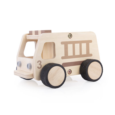 Camion de pompier en bois
