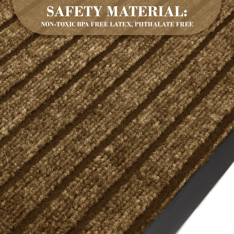 High Quality Non-Slip Indoor/Outdoor Door Mats, Brown, 50cm W x 80cm L