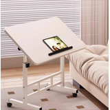 Adjustable Folding Laptop Desk For Home Office Study, Portable Bedside Table With Height Adjustment, Compact Writing Desk For Dorm Room And Small Spaces