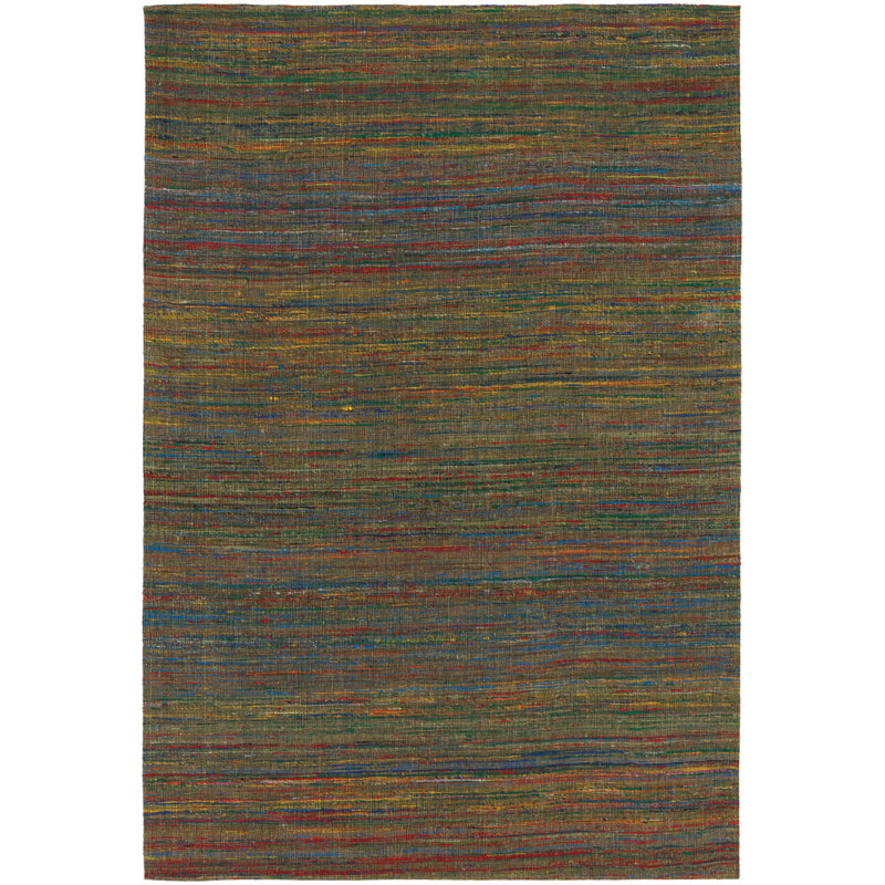 Tapis de zone brune dhurrie Cabarley, 5 pi x 7 pi 6 po