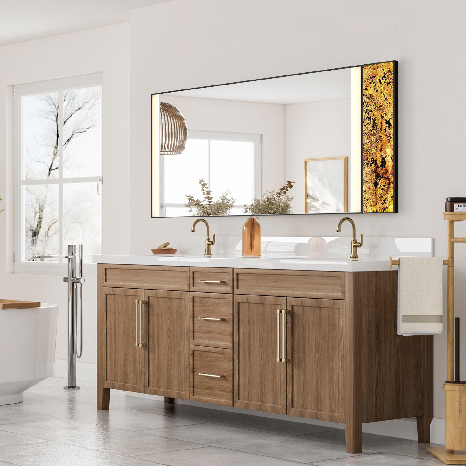 Interbath Led Mirror Bathroom Vanity Mirror,Wall Mount Vanity Mirror ...