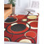 Tapis rouge à motif abstrait Jep