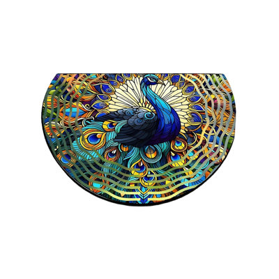  Bath Mat Rugs 24x16 In Carpet Entrance Door Semicircle Mat Household Absorbent Nonslip Foot Mat Dirt Proof Mat Bathroom Nonslip Mat
