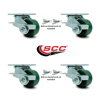 Poly vert sur roulettes en fonte