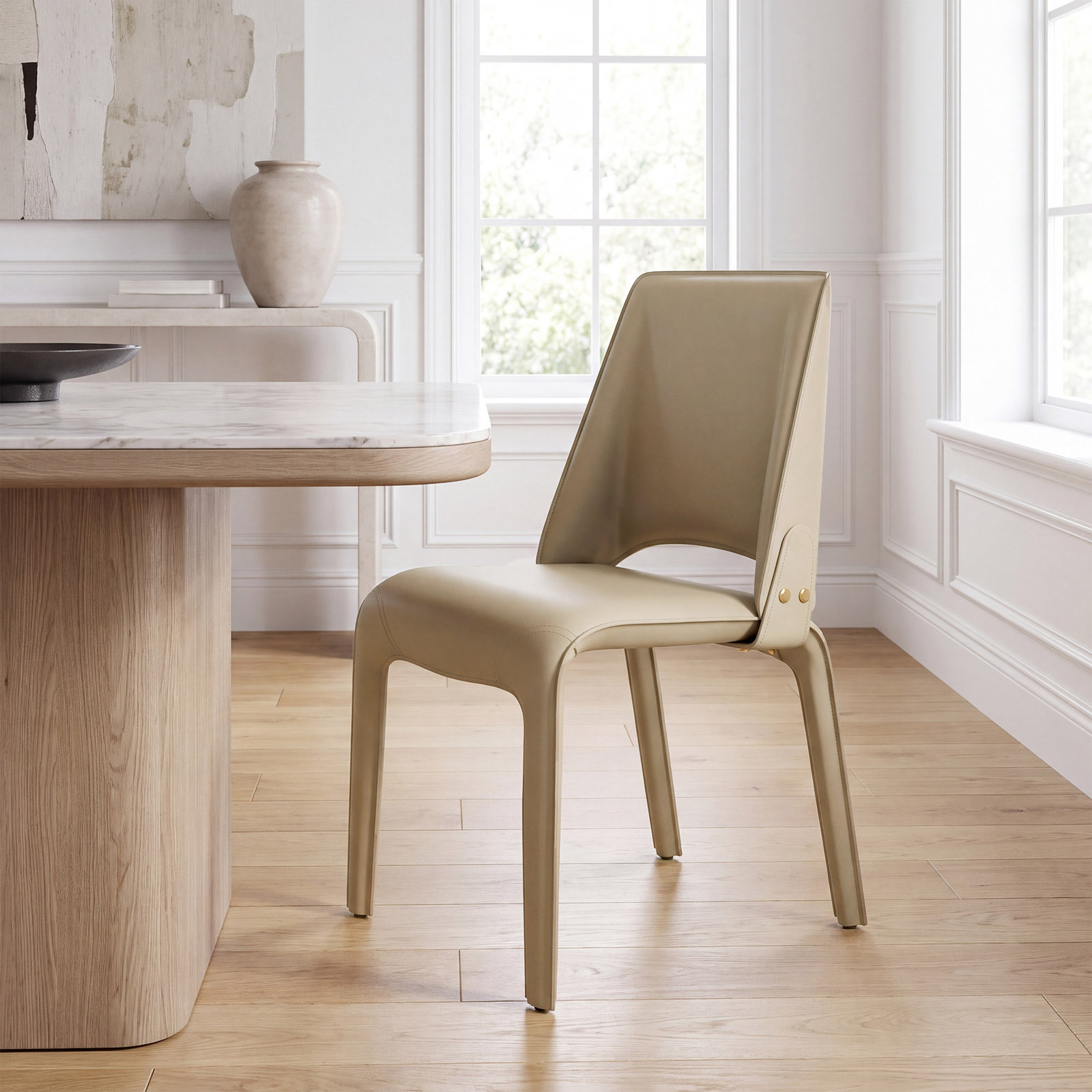 Vannes Dining Chair, 1, Tan, No Assembly Needed