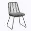 CHAISE, 2PCS avec 2 coussins, gris