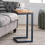 Élégante table d'appoint en bois avec base en fer, alliant stabilité et style pour votre espace de vie.-2000905530