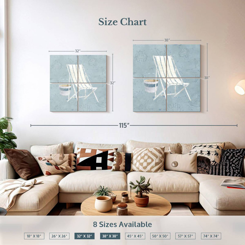 Aletra Serene Seaside I, 38" H x 38" W