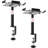 Desk clamp studio monitor speaker stand 2-piece set, 25° tilt angle, adjustable mounting height