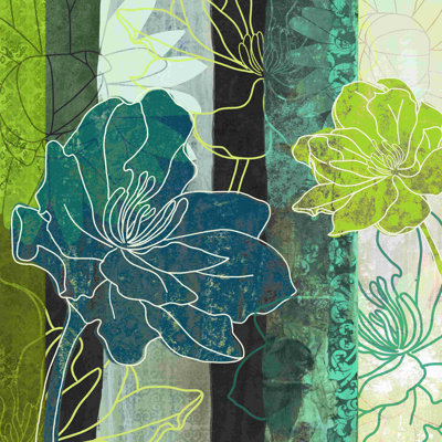 «Blue Green Trend», reproduction sur toile tendue