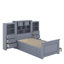 Lit plateforme simple en bois avec armoire et tiroirs-1744647641