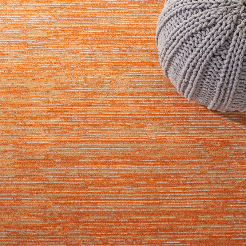 Ahir Performance Solid Color Rug, Rectangle 6' x 9'