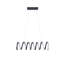 Luminaire suspendu moderne en aluminium à boucle spiralée de 14 po de L 23 po x H 6 po avec fil de suspension réglable de 47 po à 12 po