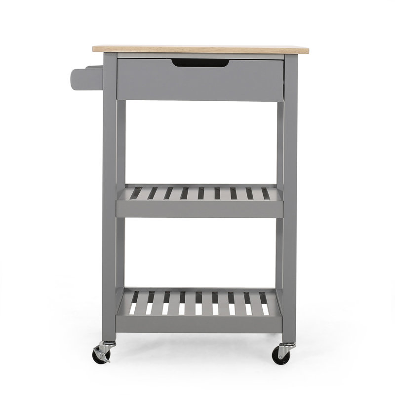 25.5 " W Kitchen Cart, Gray