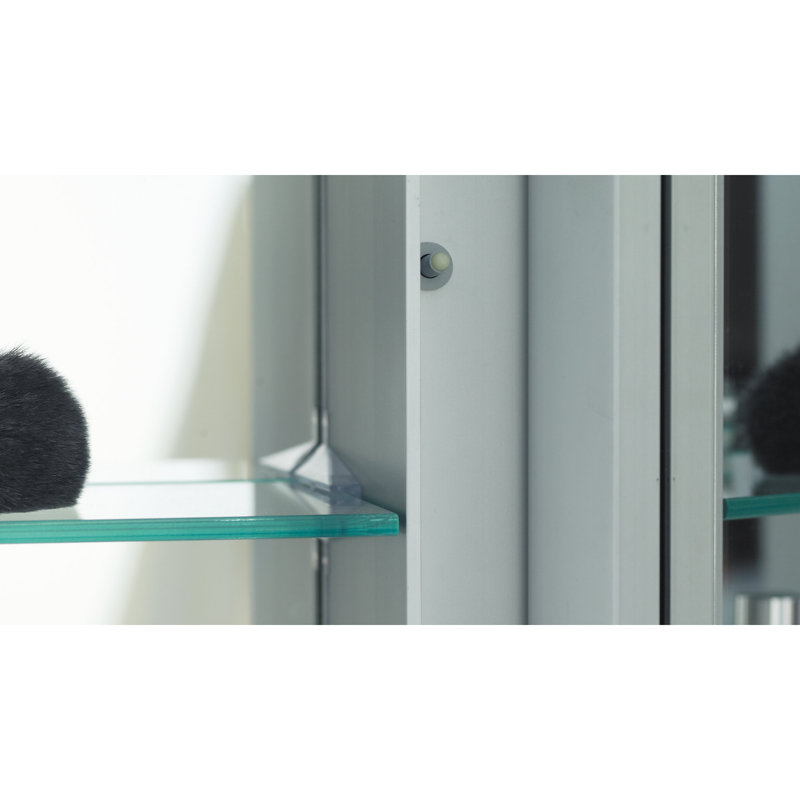 R3 Series Recessed or Surface Mount Frameless Medicine Cabinet with 4 Adjustable Shelves, Beveled, 36" H x 20" W