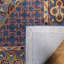 Antiquity Hand-Tufted Wool/Cotton Blue/Red Area Rug-1520951504