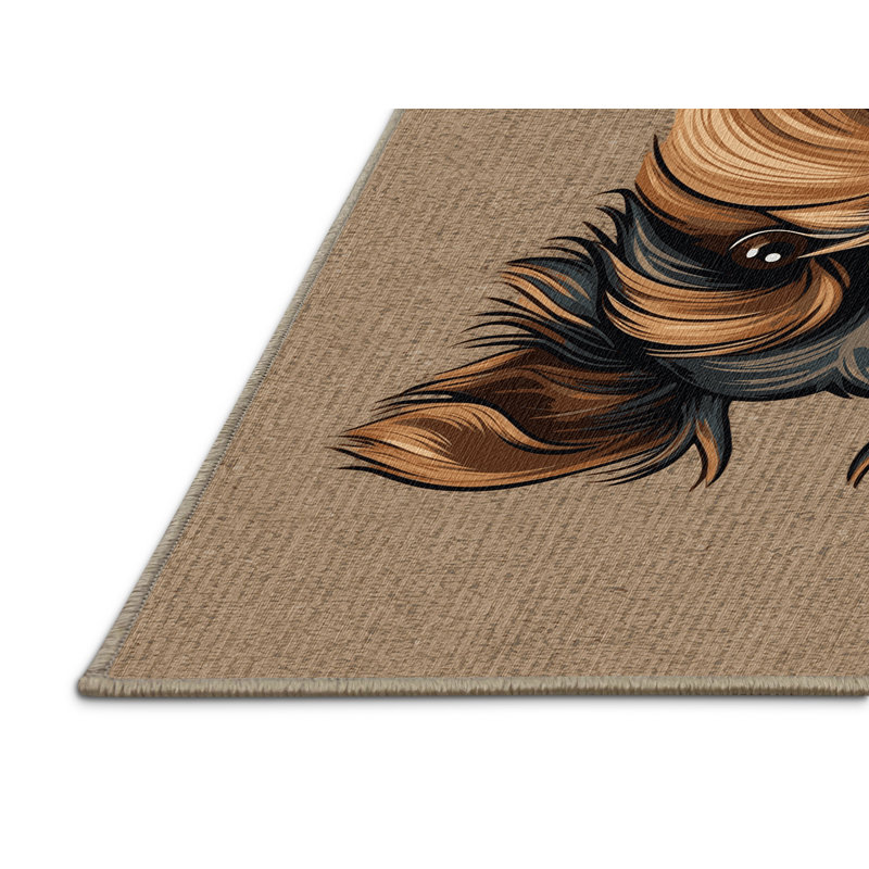  Tapis lavable pour chiens Griffon de Bruxelles, Carré 3 pi
