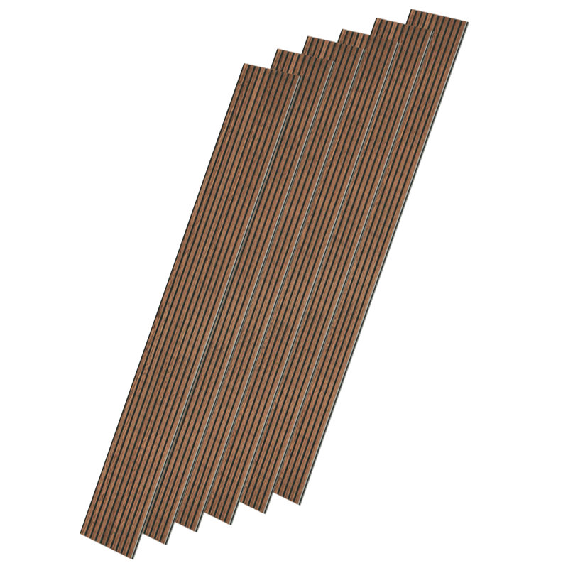 6PC X 94,5 "X 7,9" Panneaux muraux à lattes de bois à insonorisation et bruit 3D (ensemble de 6/31 pieds carrés) 