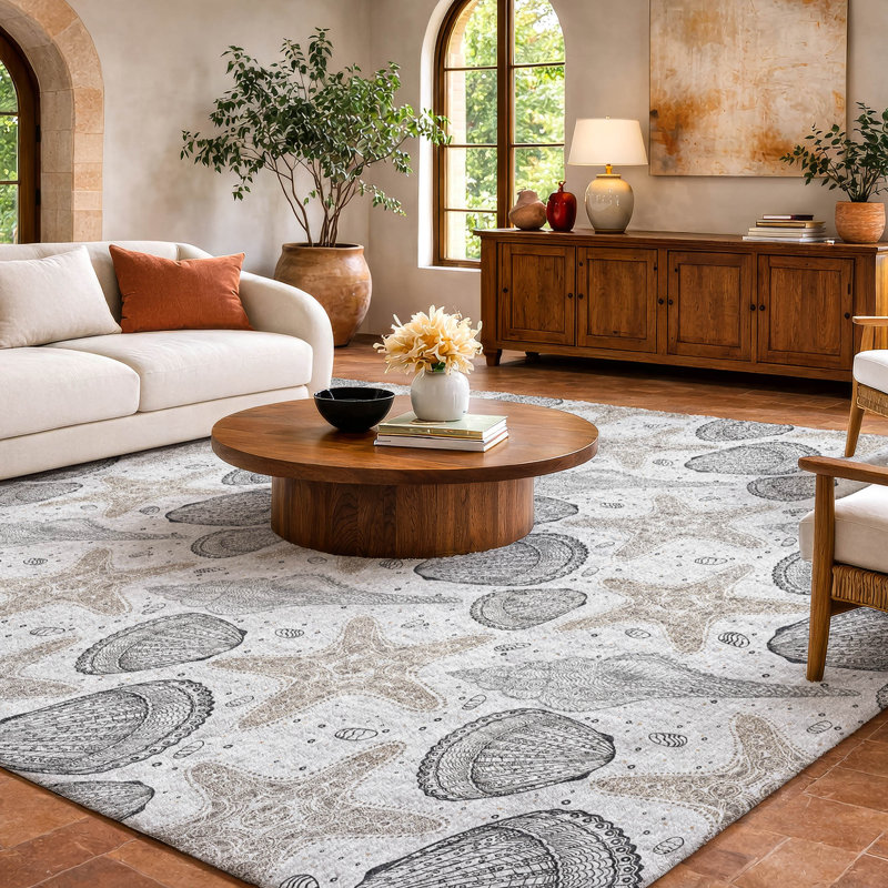 Tapis à poil long de qualité supérieure lavable à la machine Dream ADS183, Brouillard, 3 pi x 5 pi