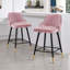 Swivel Velvet Upholstered Counter & Bar Stool With Solid Metal Frame-1912855099-1921254708-1929667209