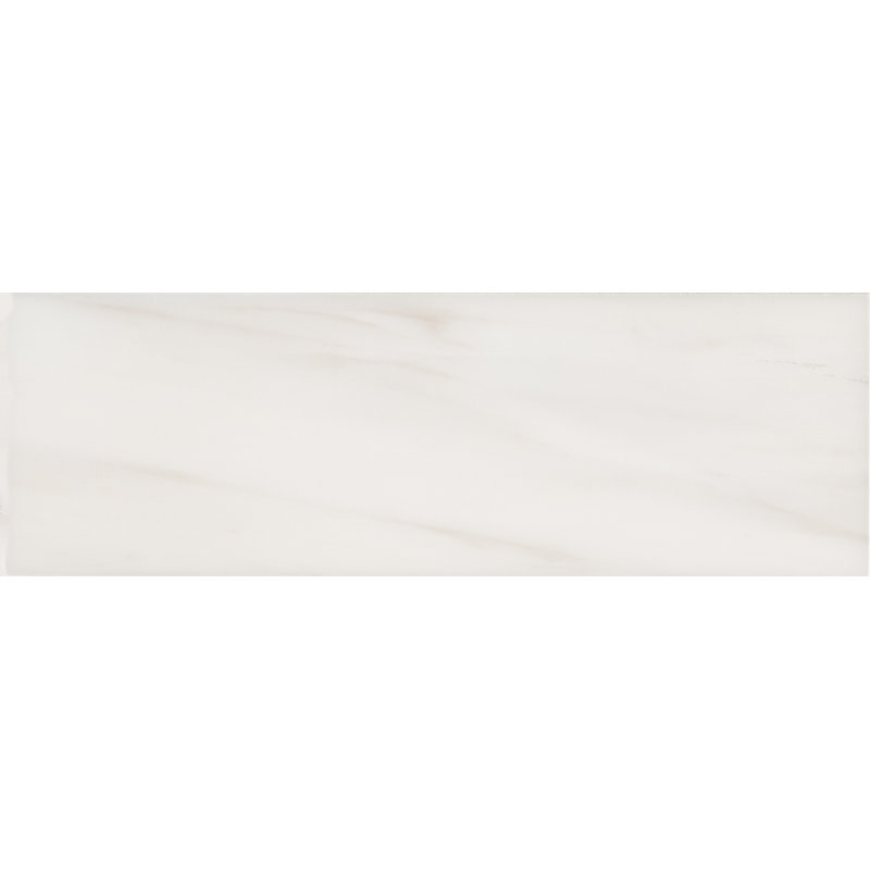 Carreau de sol en marbre poli 4 po x 12 po Bianco Dolomite