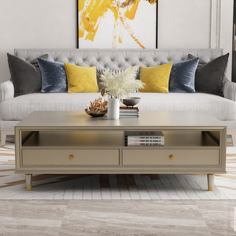 Table basse American Light Luxury Space, H 17,7 po x L 51,2 po x l 23,6 po