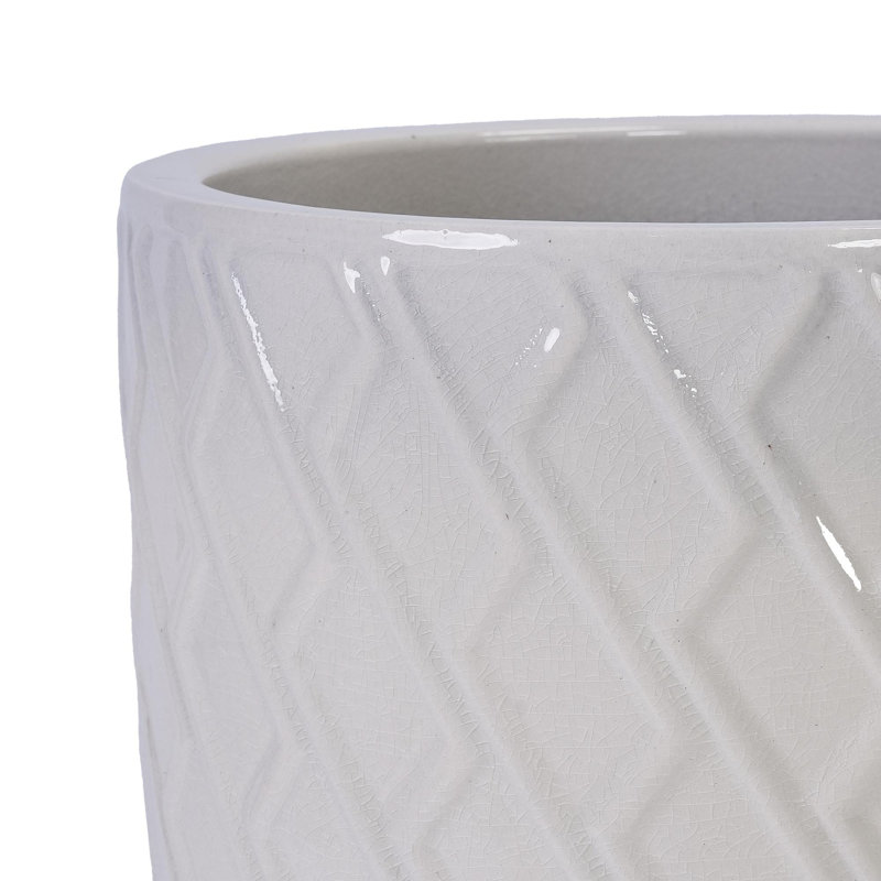 Pot de fleurs en céramique de haute qualité, Blanc lait