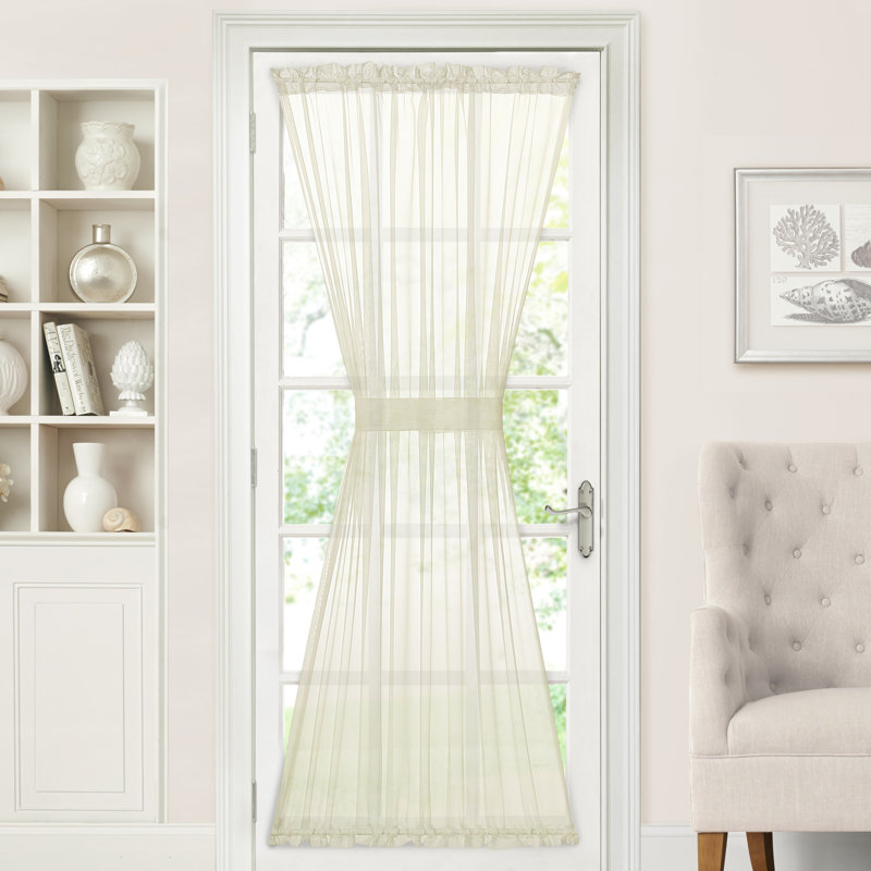 Fiqueroa Semi Sheer Curtain Single Panel, 54" W x 72" L, Beige