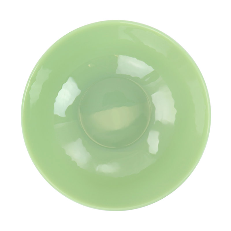 Glossy Jadeite Glass Serving Bowls, Set of Two