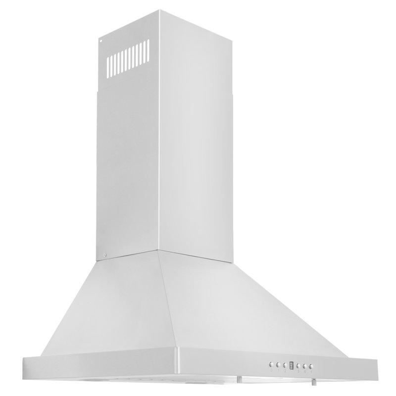 ZLINE 24" Convertible Wall Mount Range Hood in Stainless Steel with 2-Piece Charcoal Filters