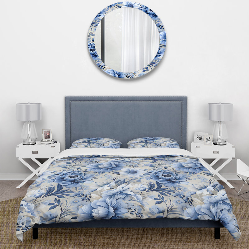 Literie en V Coastal Tranquility, Housse de couette simple + 1 taie décorative stan