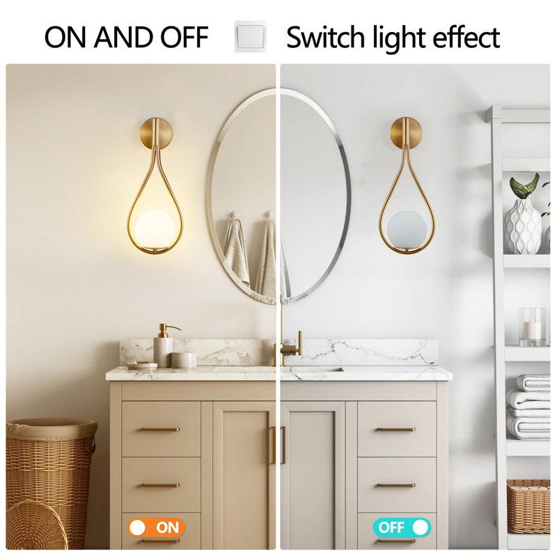 2-Pack Modern Golden Vanity Light