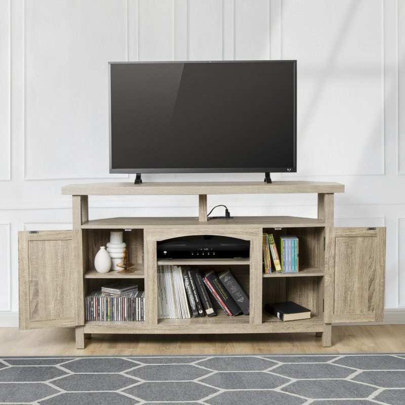 Meuble télé de coin pour téléviseur de 60 po ou moins Nasho , Chêne rustique