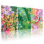 Ensemble de 3 tableaux muraux sur toile tendue représentant un jardin floral, pour la décoration du salon, de la chambre ou du bureau.-511979830