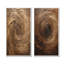 Ensemble de salon brun avec spirales abstraites et murales-102573606-102573607