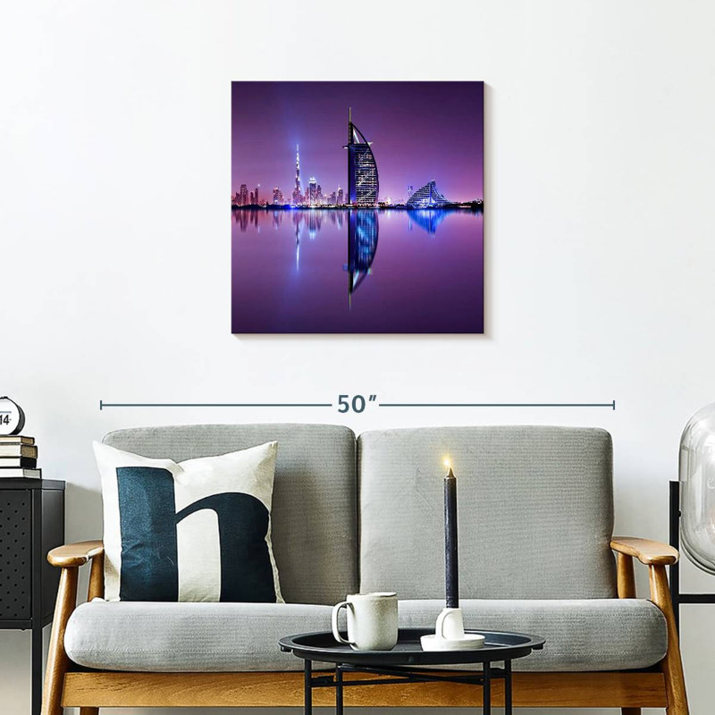 Nicci Dubai Skyscrapers Reflection, 24" H x 24" W