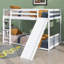 Lit superposé simple au-dessus de simple avec clôture coulissante et porte d'accès-1771816426