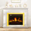 Balconera 100cm W White Electric Fireplace with 6824 BTU-134172283